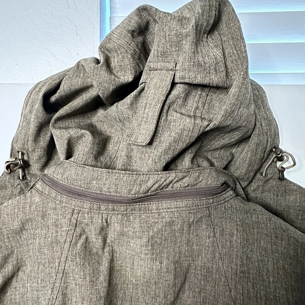 Lands End Hooded Jacket Size Large Winter Coat Brown